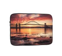 Custodia per computer portatile Newark Bay Bridge e tramonto Borsa per laptop Custodia per computer da 17 pollici Custodia protettiva per notebook