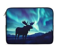 Custodia per Computer Portatile Northern Light Tree And Moose Borsa da Trasporto Comfyable Antiurto Custodia Protettiva per Laptop, per Office, Notebook, Computer, 15In