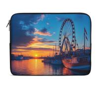 Custodia per Computer Portatile Old Town Pier in Helsinki Finland Borsa da Trasporto Antiurto Comfyable Portatile Borsa, per Travel, Notebook, Office, 15In