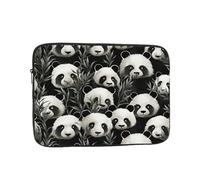 Custodia per Computer Portatile Panda Graphic Black And White Borsa per Laptop Multicolore Resistente Custodia Notebook, per Office, Notebook, Computer, 15In