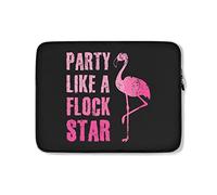 Custodia per Computer Portatile Party Like A Flock Star Funny Flamingo Portatile Borsa Comfyable Resistente Borsa Porta 15In, per Notebook, Laptop