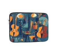 Custodia per computer portatile per violoncello da 10 pollici borsa per laptop musica colorata per donne e uomini, borsa da trasporto per computer aziendale resistente all'acqua custodia antiurto per