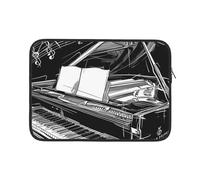 Custodia per Computer Portatile Piano And Music Note Print Borsa Porta Resistente Multicolore Borsa per Laptop 15In, per Computer Portatile, Notebook