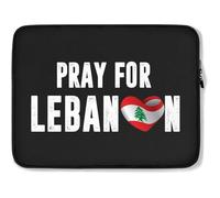 Custodia per Computer Portatile Pray for Lebanon Stand with Lebanese Sleeve per Laptop Resistente Impermeabile Custodia Notebook 15In, per Computer Portatile, Notebook