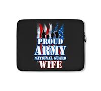 Custodia per Computer Portatile Proud Army National Guard Wife Borsa Porta Multicolore Impermeabile Borsa per Laptop 15In, per Computer Portatile, Laptop