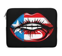 Custodia per Computer Portatile Puerto Rico Flag Lips Borsa per Laptop Comfyable Multicolore Custodia per Laptop, per Computer, Notebook, Travel, 15In