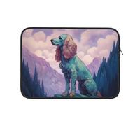 Custodia per Computer Portatile Purple American Cocker Spaniel Print Borsa da Trasporto Antiurto Impermeabile Sleeve per Laptop 15In, per Computer Portatile, Notebook