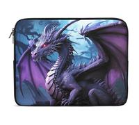 Custodia per Computer Portatile Purple Dragon Purple Moon Sleeve per Laptop Antiurto Impermeabile Custodia per Laptop, per Travel, Notebook, Office, 15In