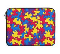 Custodia per Computer Portatile Puzzle Piece Borsa da Trasporto Impermeabile Multicolore Custodia Protettiva per Laptop, per Computer, Office, Travel, 15In