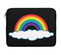 Custodia per Computer Portatile Rainbow And Cloud Sleeve per Laptop Multicolore Impermeabile Custodia Notebook, per Notebook, Travel, Office, 15In