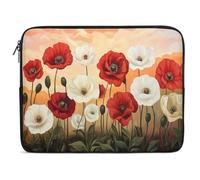 Custodia per Computer Portatile Red Flower Flower Painting Sleeve per Laptop Multicolore Impermeabile Custodia Notebook, per Computer, Notebook, Travel, 15In