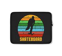 Custodia per Computer Portatile Retro Skater Skateboard Custodia Protettiva per Laptop Multicolore Impermeabile Custodia per Laptop 15In, per Computer Portatile, Notebook