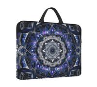 Custodia per computer portatile, rettangolare, con mandala, resistente all'acqua, borsa per il trasporto del computer, valigetta con manico