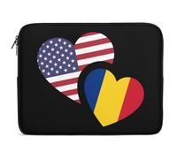 Custodia per Computer Portatile Romania U.S. Flag Borsa Porta Antiurto Impermeabile Custodia per Laptop, per Office, Notebook, Travel, 15In