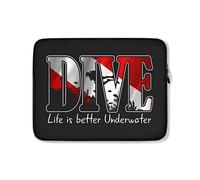 Custodia per Computer Portatile Scuba Diving Club Life Is Better Underwater Borsa Porta Resistente Antiurto Sleeve per Laptop 15In, per Notebook, Laptop