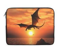 Custodia per Computer Portatile Sea Sunset Flying Dragon Borsa per Laptop Resistente Multicolore Custodia Notebook, per Travel, Office, Computer, 15In