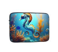 Custodia per Computer Portatile Seabed Coral Seahorse Prints Sleeve per Laptop Impermeabile Resistente Custodia Protettiva per Laptop, per Computer, Office, Notebook, 15In