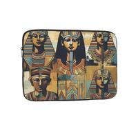 Custodia per computer portatile serie tribale dell'antico Egitto per donne e uomini, borsa per laptop impermeabile da 10 pollici borsa leggera per notebook borsa per computer