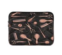 Custodia per computer portatile, sottile, con forbici e pettine, colore oro rosa, per donne e uomini, da 15,6"