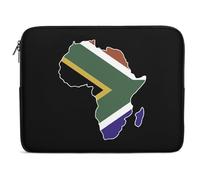 Custodia per Computer Portatile South Africa Flag Africa Map Borsa da Trasporto Resistente Multicolore Custodia Protettiva per Laptop, per Notebook, Computer, Office, 15In
