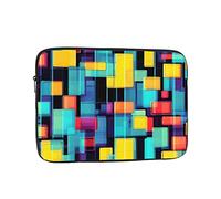 Custodia per Computer Portatile Square Geometry Diagram Prints Sleeve per Laptop Antiurto Resistente Custodia Protettiva per Laptop, per Office, Notebook, Computer, 15In