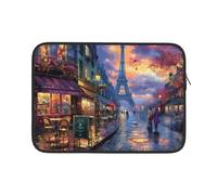 Custodia per Computer Portatile Streets of Paris Art Print Borsa Porta Resistente Multicolore Borsa per Laptop 15In, per Computer Portatile, Notebook