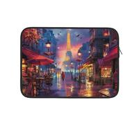 Custodia per Computer Portatile Streets of Paris Print Borsa Porta Multicolore Antiurto Custodia Protettiva per Laptop 15In, per Notebook, Laptop