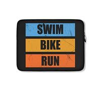 Custodia per Computer Portatile Swim Bike Run Triathlon Custodia per Laptop Impermeabile Comfyable Portatile Borsa 15In, per Computer Portatile, Laptop