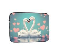 Custodia per Computer Portatile The Swan in Love Prints Sleeve per Laptop Impermeabile Antiurto Custodia per Laptop, per Travel, Office, Computer, 15In