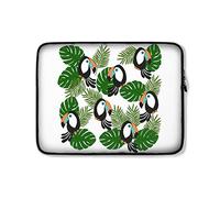 Custodia per Computer Portatile Toucan Leaves Pattern Custodia Protettiva per Laptop Multicolore Impermeabile Borsa Porta 15In, per Computer Portatile, Notebook