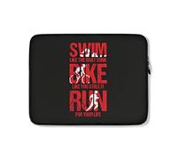 Custodia per Computer Portatile Triathlon Multisport Race Racing Swim Bike Run Custodia Notebook Comfyable Antiurto Custodia per Laptop 15In, per Computer Portatile, Notebook