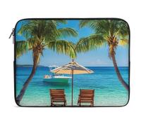 Custodia per Computer Portatile Tropical Vacation At The Beach Borsa Porta Resistente Comfyable Custodia per Laptop, per Computer, Office, Travel, 15In
