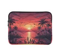 Custodia per computer portatile tropicale tramonto palma Notebook Maniche per computer durevole Borsa per il trasporto del computer grande