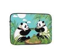 Custodia per Computer Portatile Two Cute Big Pandas Prints Borsa Porta Multicolore Impermeabile Custodia per Laptop, per Office, Travel, Notebook, 15In
