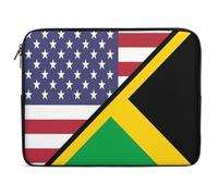 Custodia per Computer Portatile U.S.A And Jamaica Flag Borsa Porta Multicolore Impermeabile Custodia Notebook, per Notebook, Computer, Office, 15In