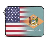 Custodia per Computer Portatile U.S.A Delaware State Flag Borsa da Trasporto Resistente Antiurto Custodia Notebook, per Computer, Office, Notebook, 15In