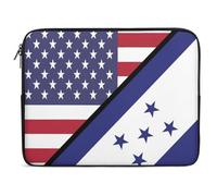 Custodia per Computer Portatile U.S. And Honduras Flag Sleeve per Laptop Antiurto Impermeabile Custodia per Laptop, per Computer, Notebook, Office, 15In