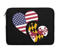 Custodia per Computer Portatile U.S. Maryland Flag Sleeve per Laptop Resistente Antiurto Custodia Protettiva per Laptop, per Computer, Office, Notebook, 15In