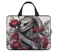 Custodia per computer portatile ultra sottile, impermeabile, con motivo animali sui fiori, borsa protettiva per computer portatile da 13", con cinghia da polso