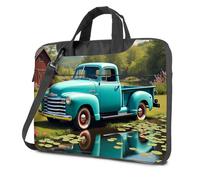 Custodia per computer portatile vintage blu Pickup By The Pond Borsa per laptop Borsa Tote Bag per donne borsa per laptop, Colore, 29x40cm