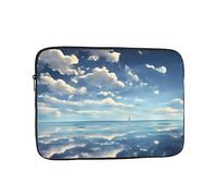 Custodia per Computer Portatile White Clouds Over The Sea Prints Borsa Porta Comfyable Resistente Custodia per Laptop, per Notebook, Computer, Office, 15In