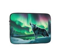 Custodia per Computer Portatile Wolves Howl in The Northern Prints Borsa da Trasporto Impermeabile Comfyable Custodia Protettiva per Laptop, per Computer, Notebook, Travel, 15In