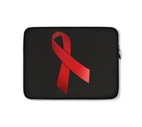 Custodia per Computer Portatile World Aids Day Red Ribbon Borsa da Trasporto Antiurto Resistente Borsa Porta 15In, per Laptop, Notebook