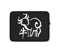 Custodia per Computer Portatile Year of The Ox Chinese Portatile Borsa Impermeabile Multicolore Custodia Protettiva per Laptop 15In, per Laptop, Notebook