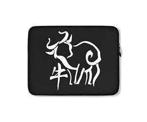 Custodia per Computer Portatile Year of The Ox Chinese Portatile Borsa Impermeabile Multicolore Custodia Protettiva per Laptop 15In, per Laptop, Notebook