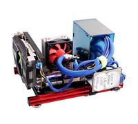 Custodia per computer, telaio in lega di alluminio leggero Mini telaio in alluminio aperto, telaio nudo a blocchi per PC con alimentazione di grandi dimensioni