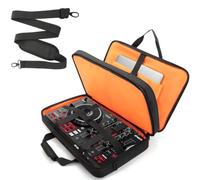 Custodia per controller DJ compatibile con DDJ-FLX4/DDJ 200/DDJ 400/DDJ | Borsa per controller DJ con tasche multiple, adatta per laptop fino a 15,6", tracolla regolabile, perfetta per DJ e