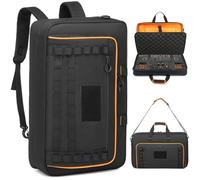 Custodia per controller DJ per DDJ-FLX4/200/400/SR2/REV1 Numark Party Mix 2/Mixtrack Platinum FX con scomparto per laptop da 17,3", borsa per controller DJ con spessa imbottitura in EVA e tracolla