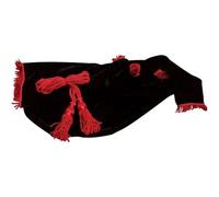 Custodia per cornamusa scozzese Highland, in velluto nero con frange rosse, 76,2 x 30,5 cm