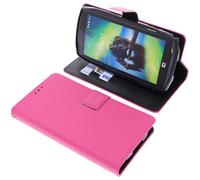 Custodia per CrossCall Action X5 Book-Style Protettiva Cellulare Libro Rosa